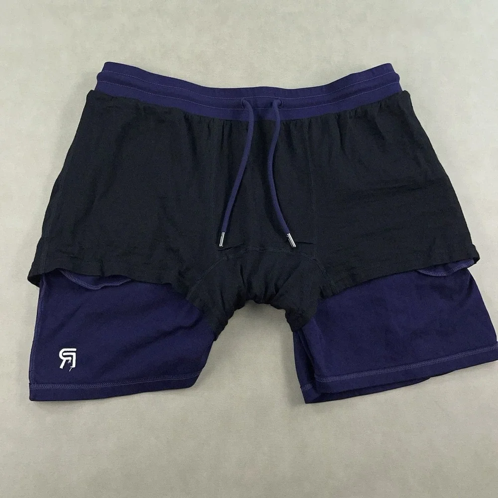 Ryker Lined Shorts Organic Cotton Merino Wool Liner Men Size XL 5
